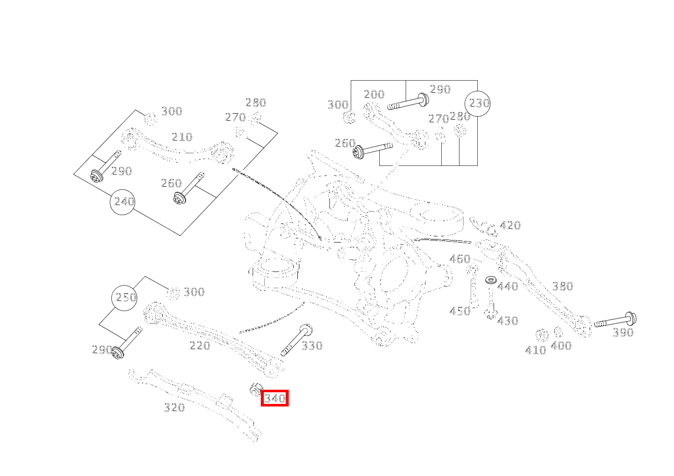 Mutter SCHUBSTREBE AN RADTRAEGER; M14X1.5 SL 65 AMG Roadster BCA 230