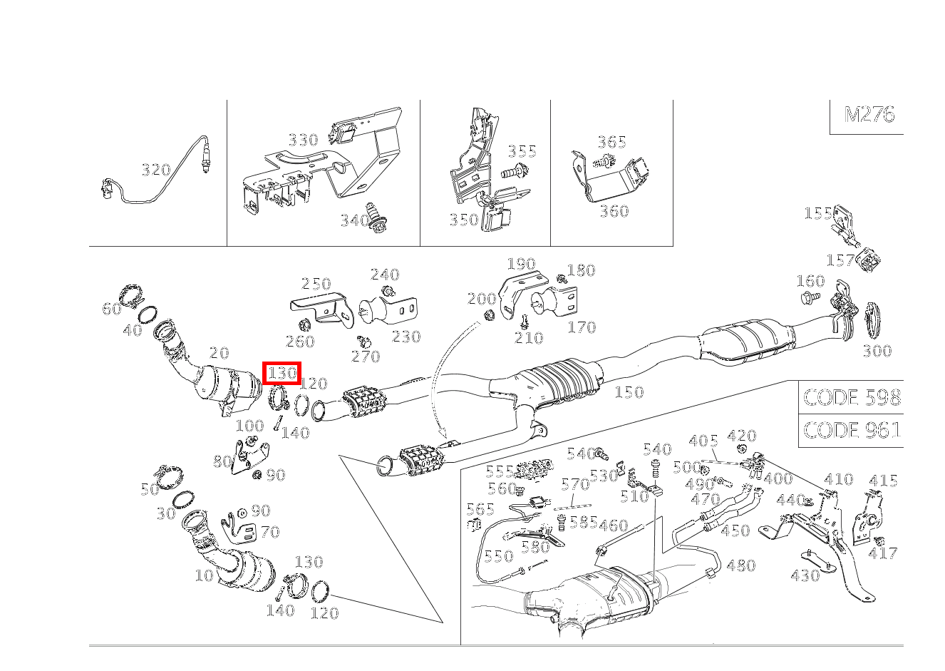 Rohrschelle Abgasanlage Links und rechts E 450 4MATIC Cabriolet BCA 238