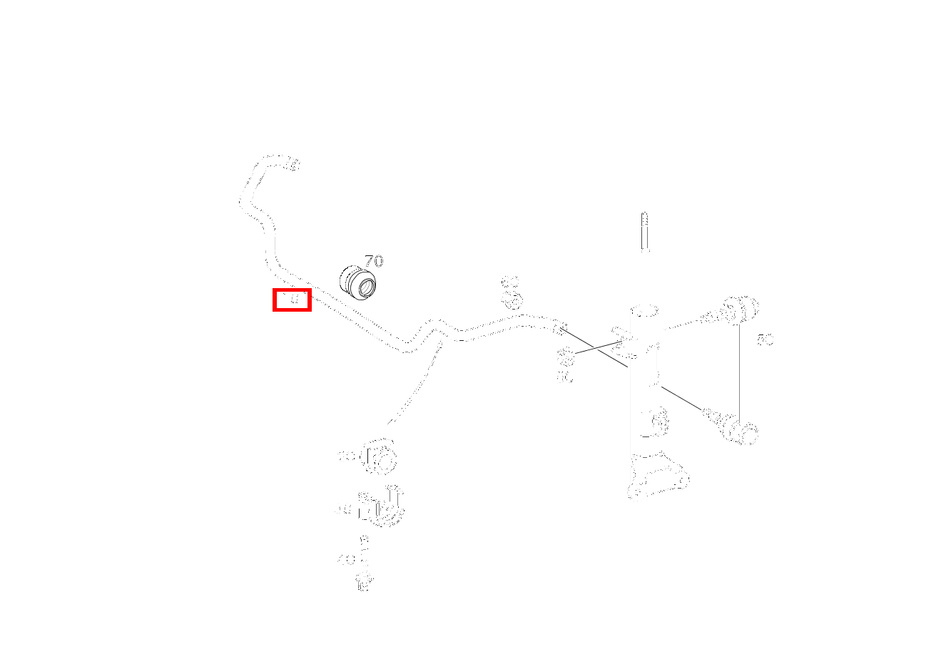 Drehstab VORN 21 MM; D= 21 MM CLK 500 Cabriolet 209