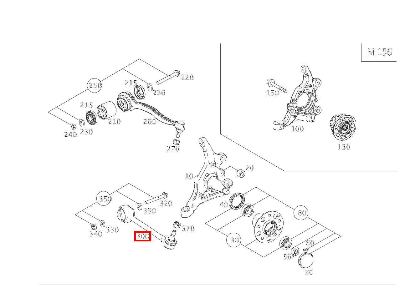 Querstrebe RECHTS C350 BE C 204