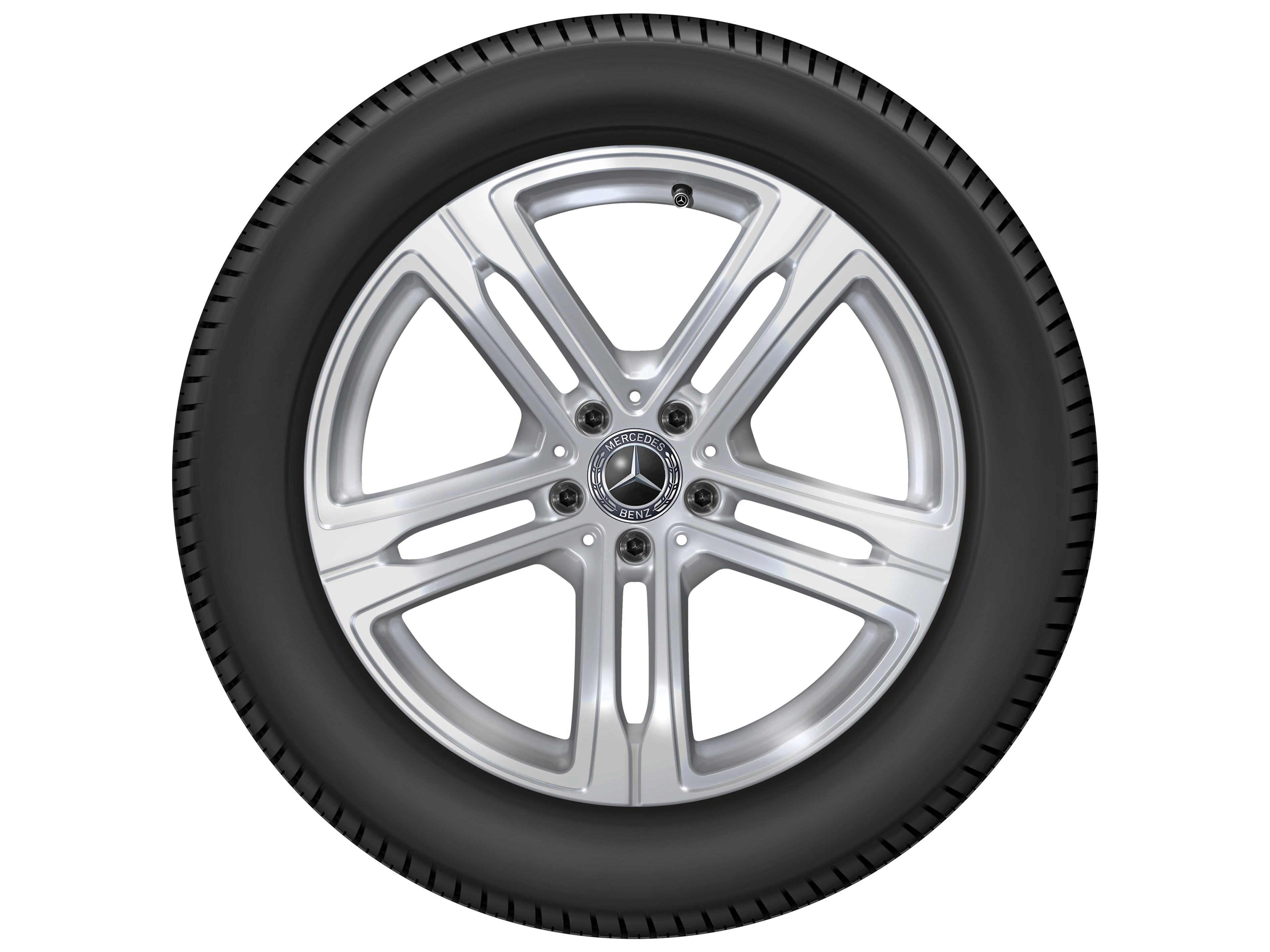 5-Speichen-Rad, 19 Zoll, Aerorad 8 J x 19 ET 39, vanadiumsilber