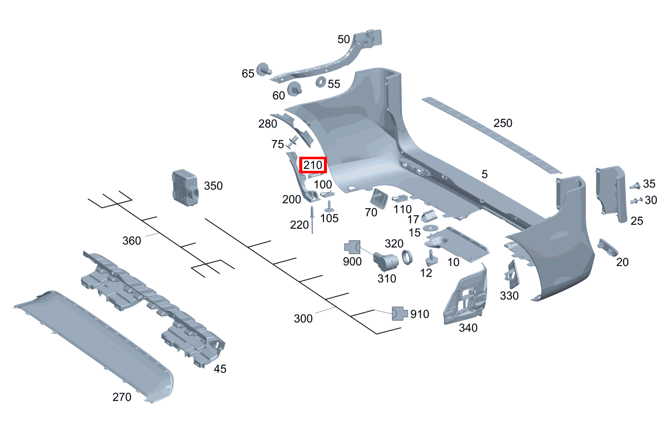 Befestigungsklammer Befestigung Abstützung links und rechts V 220 d EDITION Kompakt 460