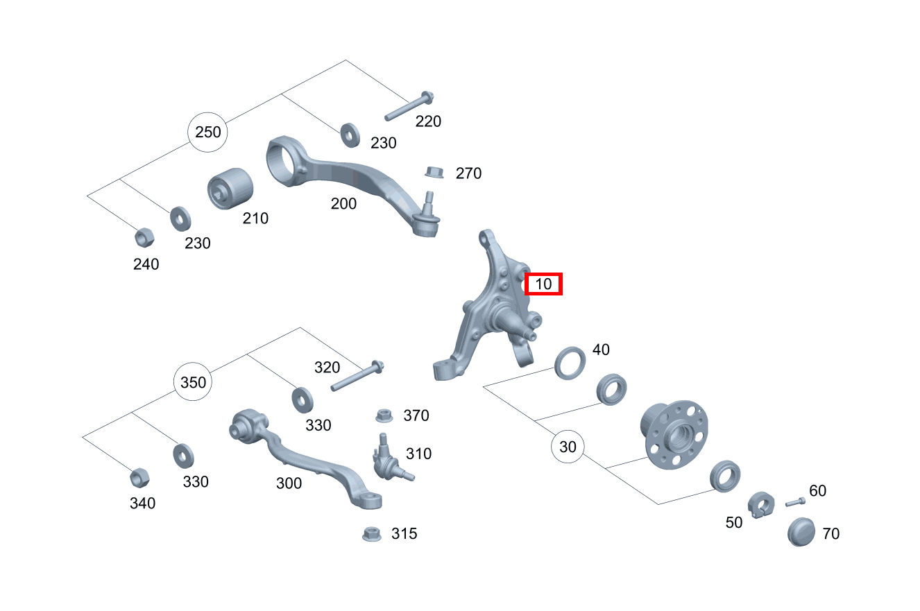 Achsschenkel RECHTS E300T BT H 212 Achsschenkel RECHTS E300T BT H 212
