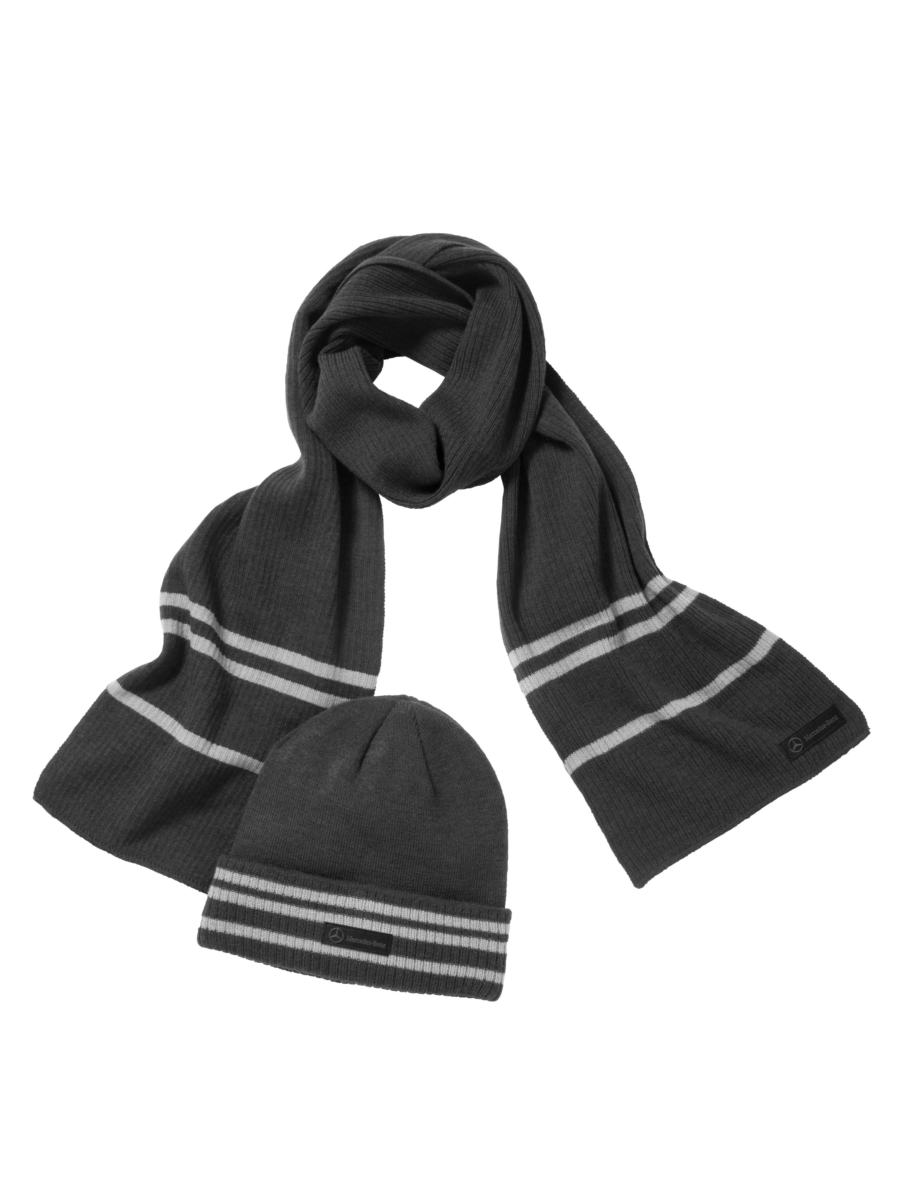 Strickmütze und Schal im Set