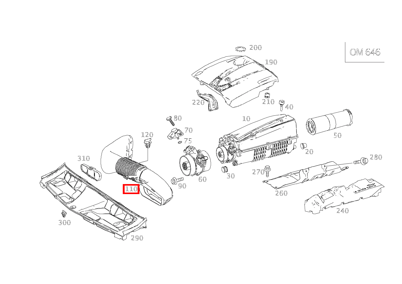 Luftansaugrohr C220TCDI 204