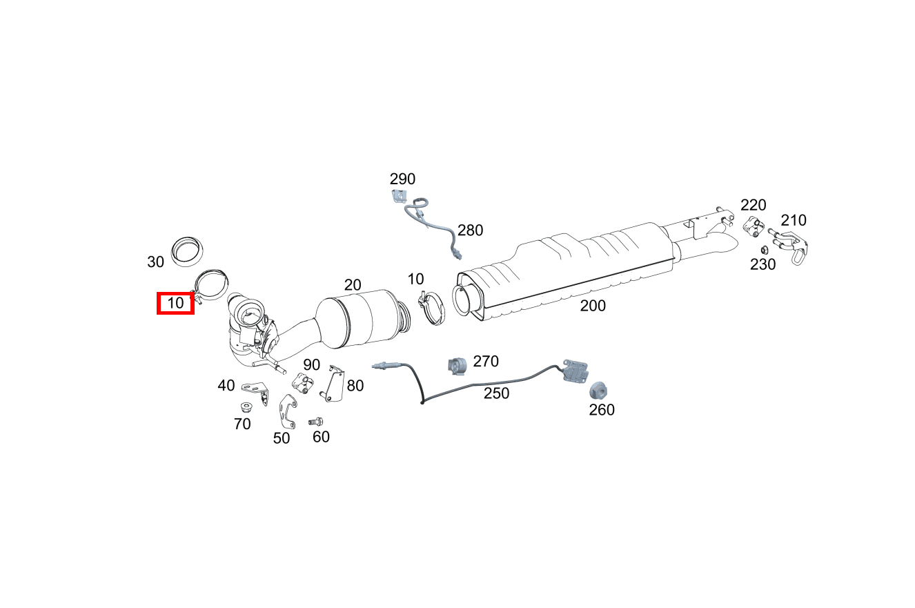 Rohrschelle Abgasanlage Befestigung Partikelfilter G 400 d 463