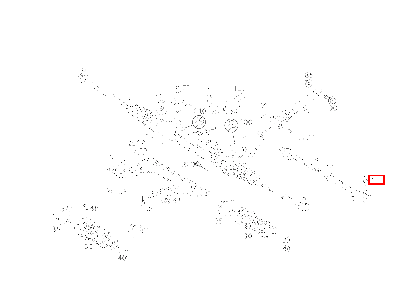 Sechskantmutter SPURSTANGE AN ACHSSCHENKEL; M14X1.5 CL 600 Coupé 215