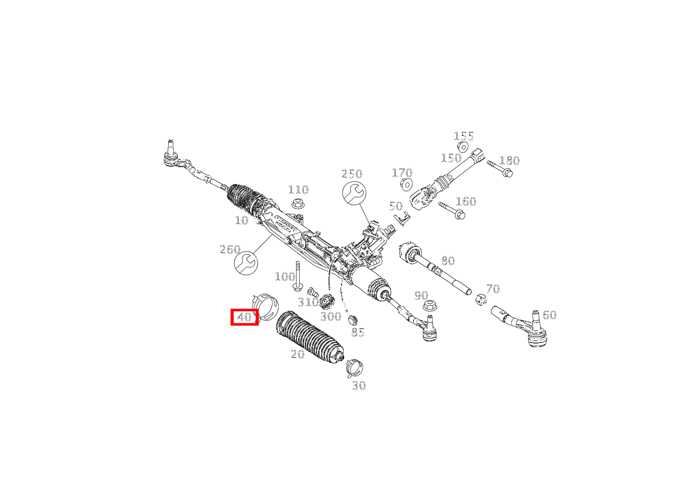 EINOHRKLEMME INNEN; 68 MM C63AMG BlackSeries 204