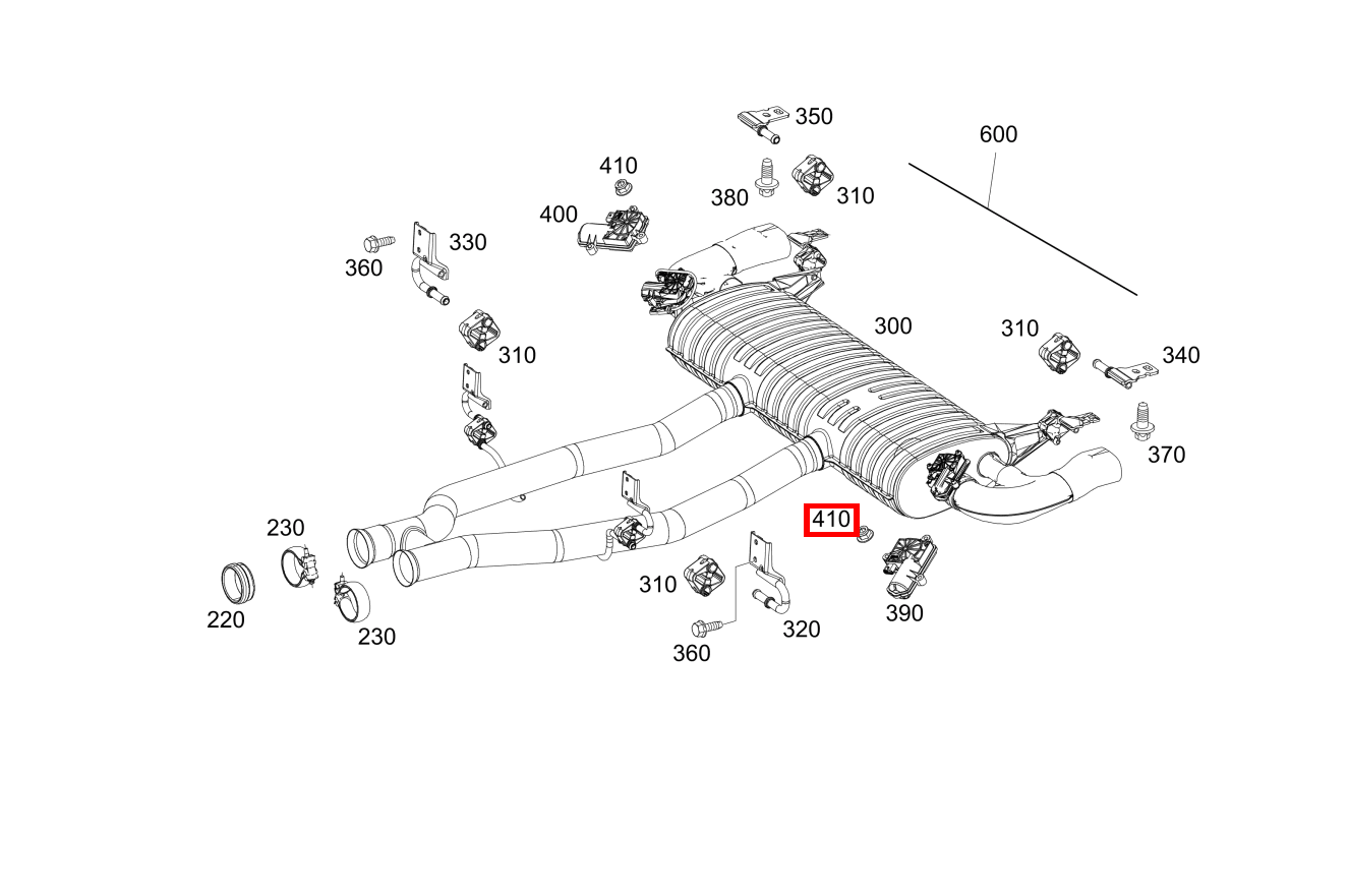 Mutter Befestigung Aktuator, links und rechts; M5 Mercedes-AMG GLC 63 S 4MATIC+ Coupé 253