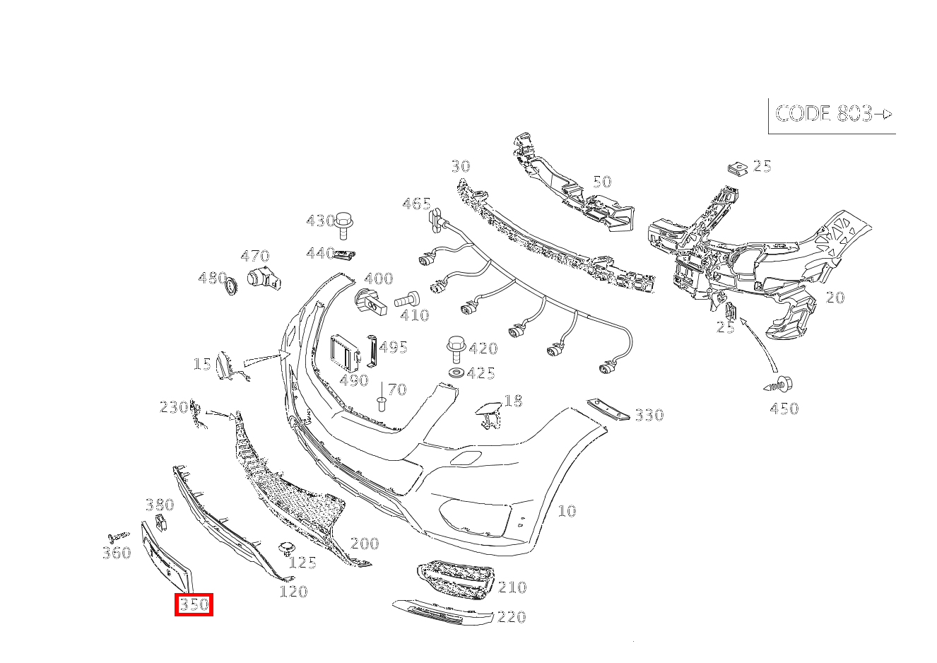 Kennzeichenblende GLK220BT 4M 204 Kennzeichenblende GLK220BT 4M 204