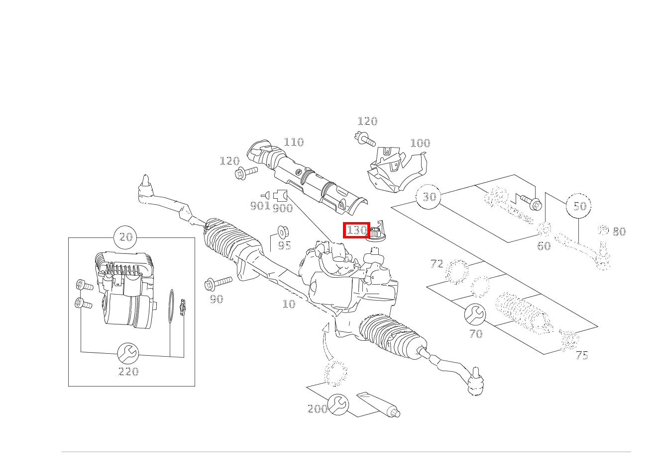 Schutzkappe LENKGETRIEBE A 200 TURBO COUPE 169