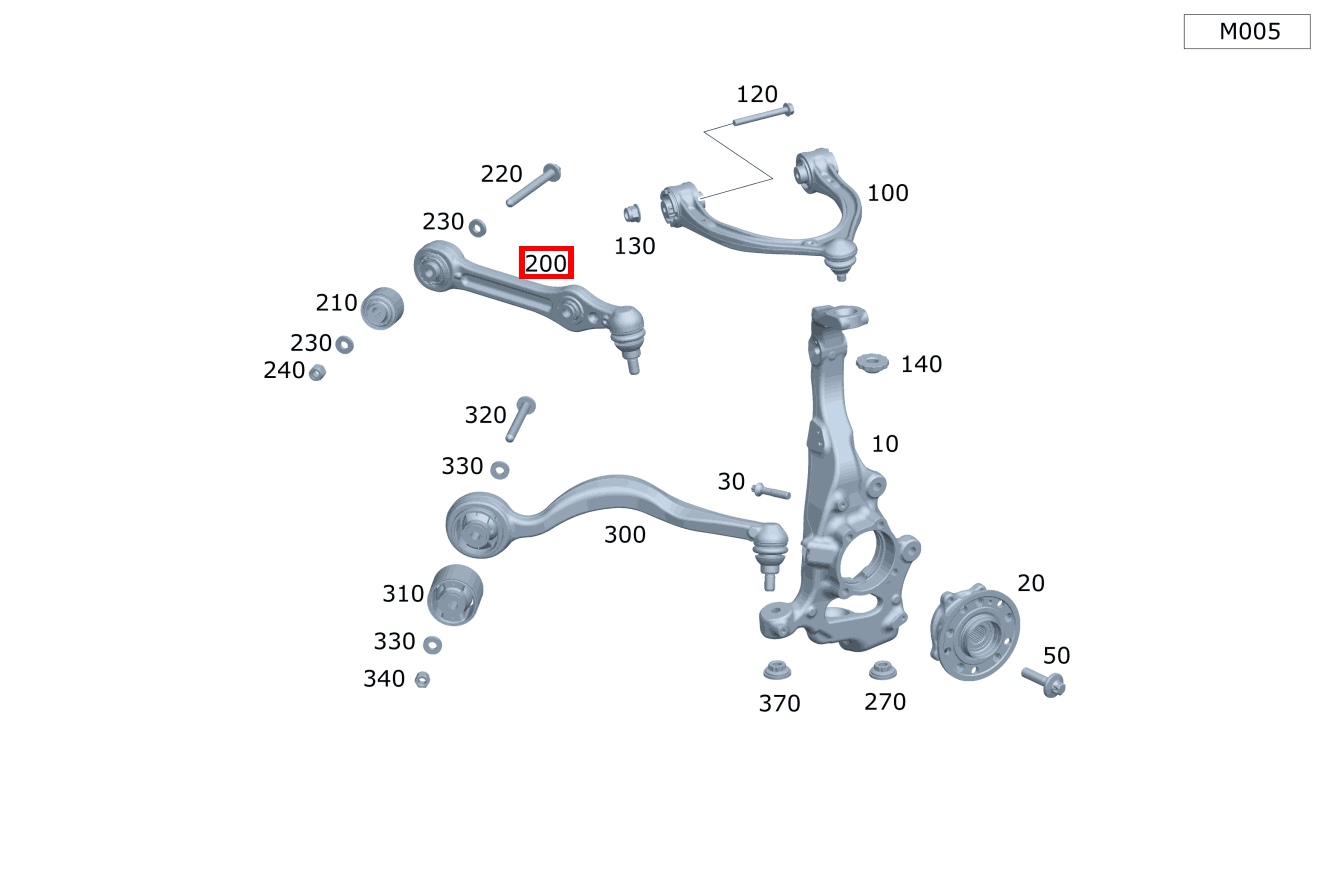 Federlenker Rechts Mercedes-AMG E 53 4MATIC+ T-Modell 213