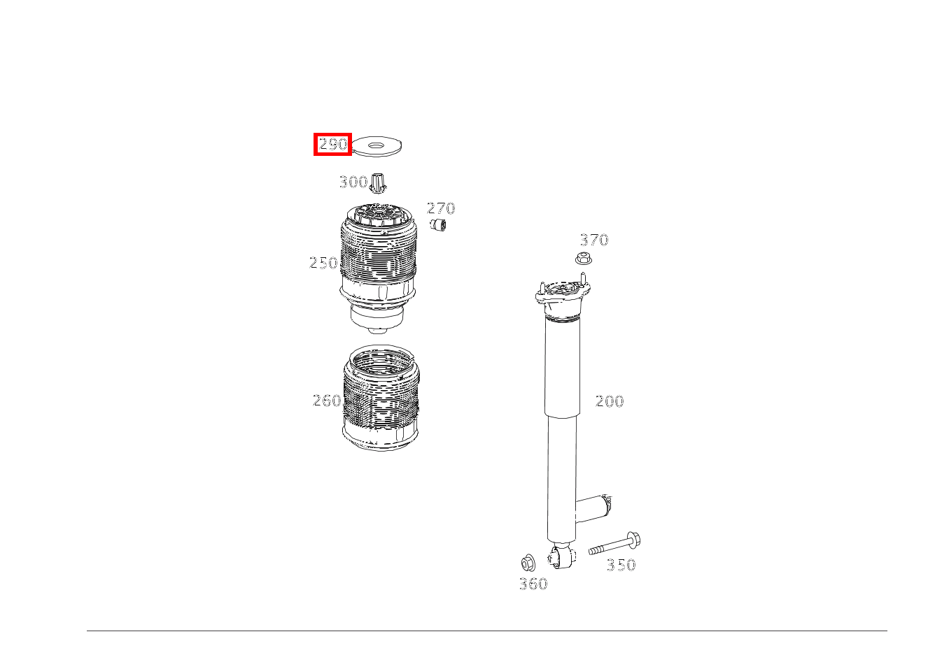 Federbeilage OBEN E 220 CDI T-Modell 253