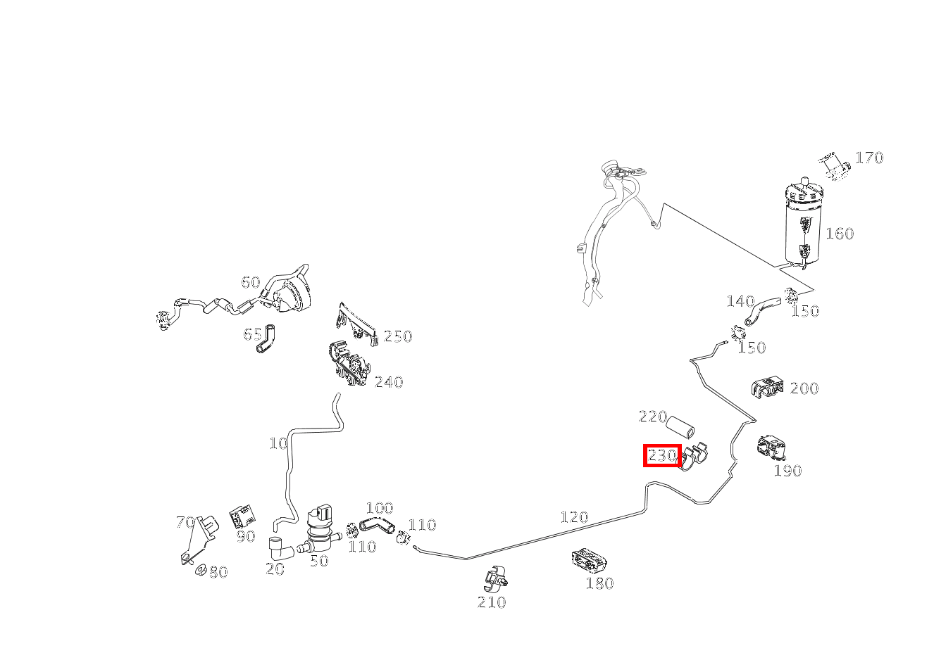 SCHLAUCHHALTER SCHLAUCH AN LEITUNG E400 CA 207