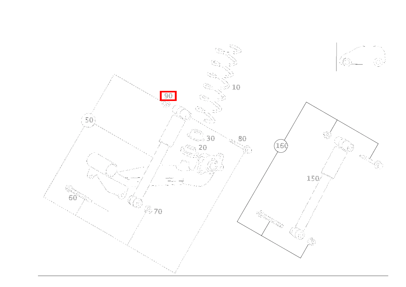 Sechskantmutter STOSSDAEMPFER AN TRAEGER; M10 A 140 Limousine 169