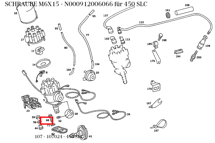 Schraube M6X15 450 SLC 107