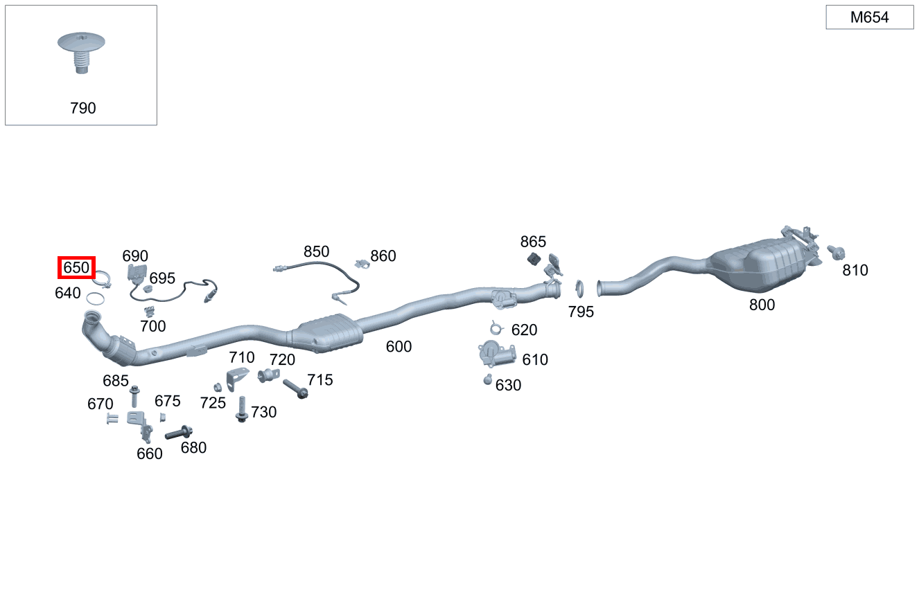 Rohrschelle Abgasanlage Befestigung Abgasleitung C 300 d Coupé 205