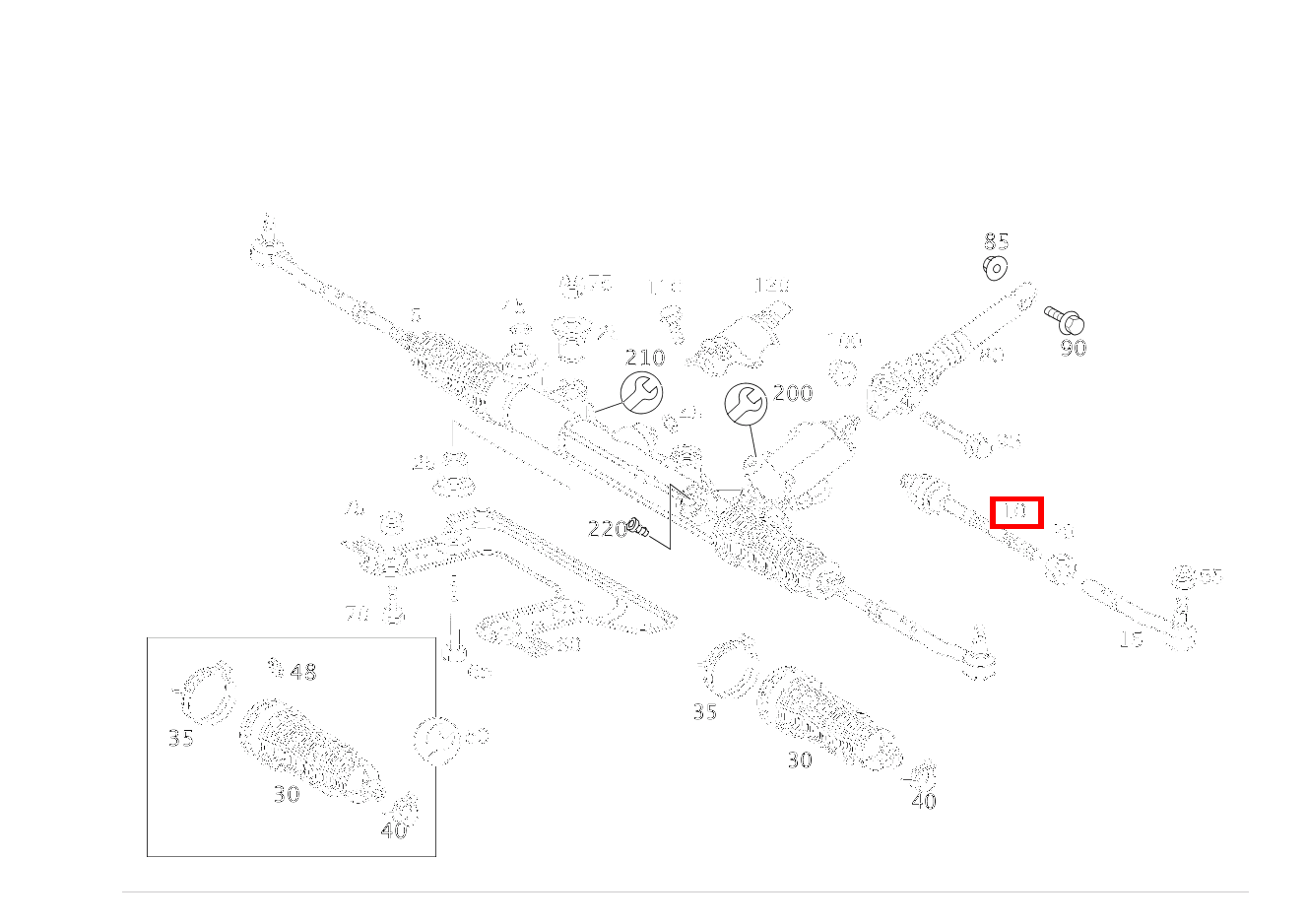 Spurstange INNEN LINKS UND RECHTS CL 65 AMG Coupé 215