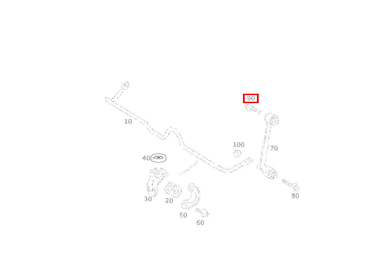 Sechsrundschraube DREHSTAB AN RADTRAEGER; M10X45 C 320 Sportcoupé 203