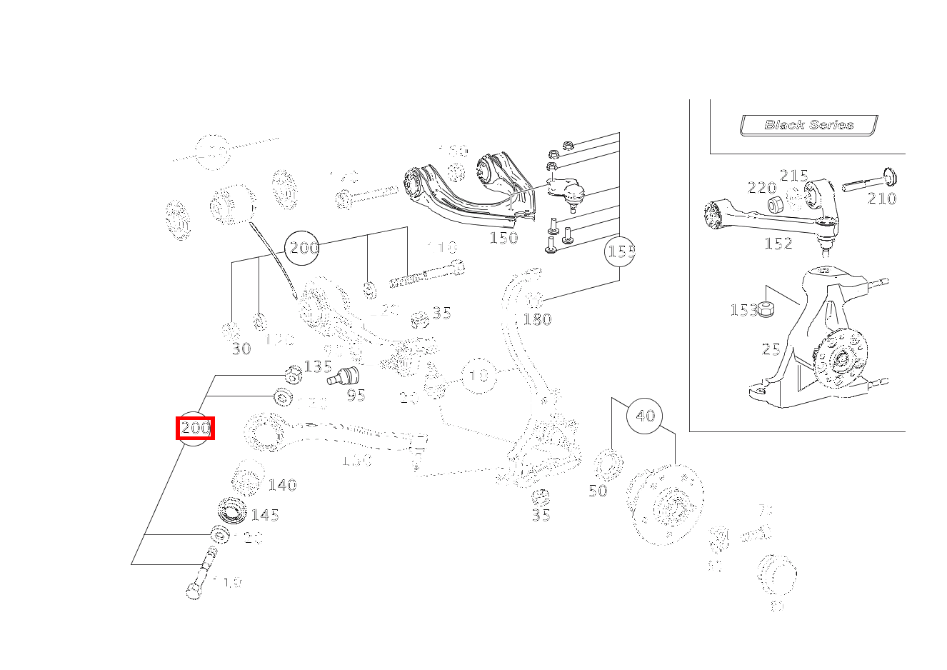 TEILESATZ BOLZEN NUR FUER EINSTELLARBEITEN SL 65 AMG Roadster BCA 230