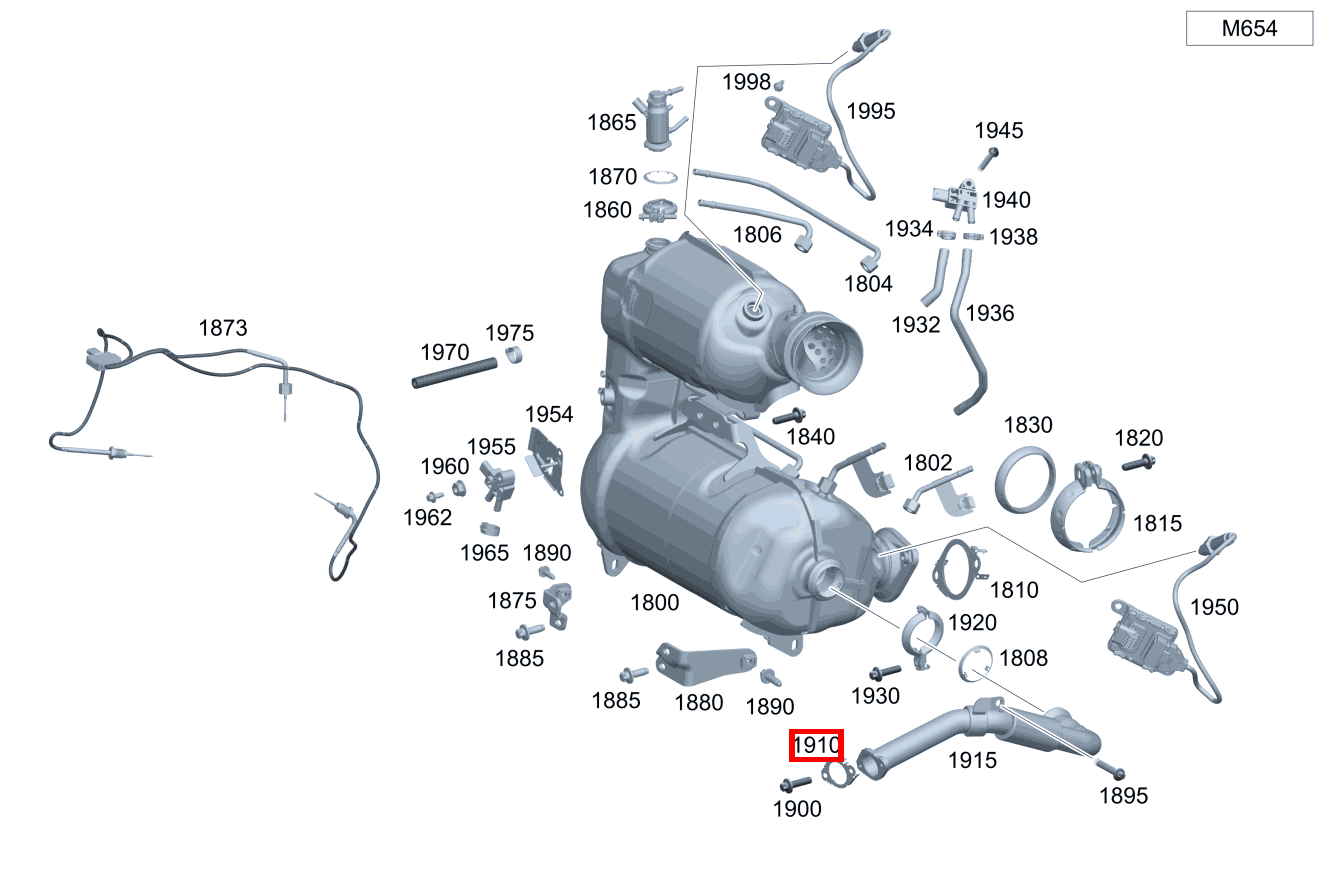 METALLDICHTUNG, EINLAGIG Abgasrückführleitung GLA 220 d 4MATIC 247