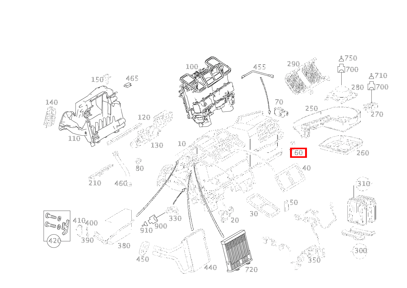 SPANNFEDER GEBLAESEGEHAEUSE E 270 FG CDI Fahrgestell lang 211