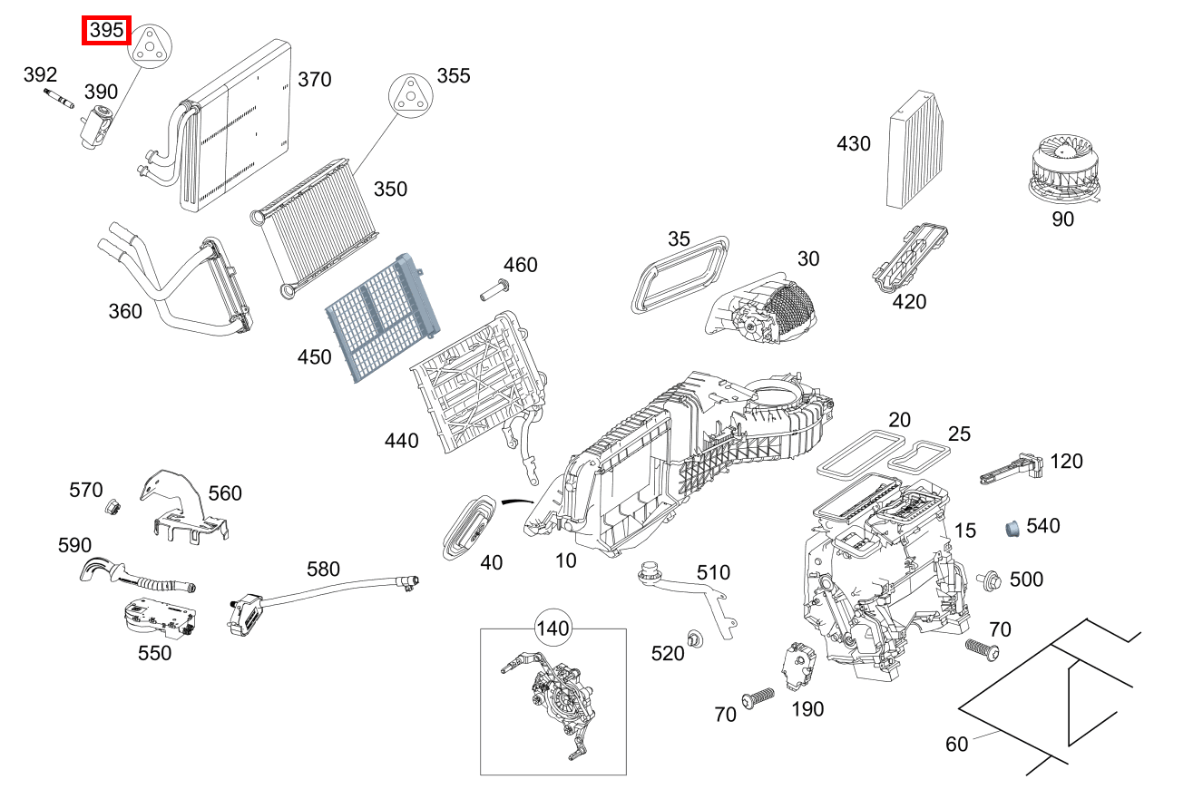 DICHT.SATZ EXPANS.VENTIL Dichtungssatz Expansionsventil Mercedes-AMG GLC 63 S 4MATIC+ Coupé 253