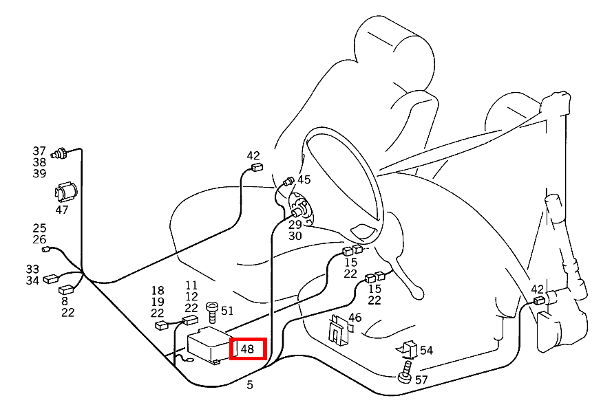 STEUERGERAET AIRBAG AIRBAG FAHRER MIT GURTSTRAMMER E 300 TD (4V) 124 STEUERGERAET AIRBAG AIRBAG FAHRER MIT GURTSTRAMMER E 300 TD (4V) 124