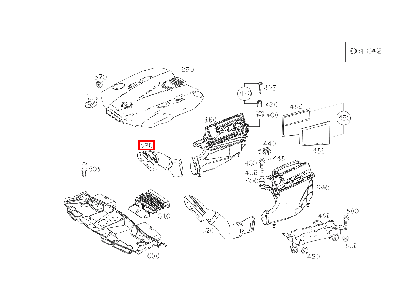 Rohluftleitung Rechts CLS 350 SB 4Matic 218