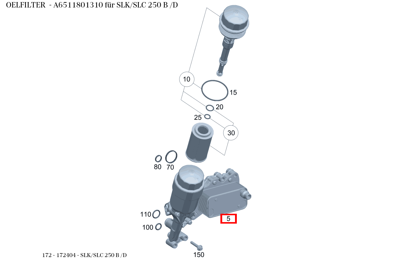 Ölfilter SLK/SLC 250 B /D 172