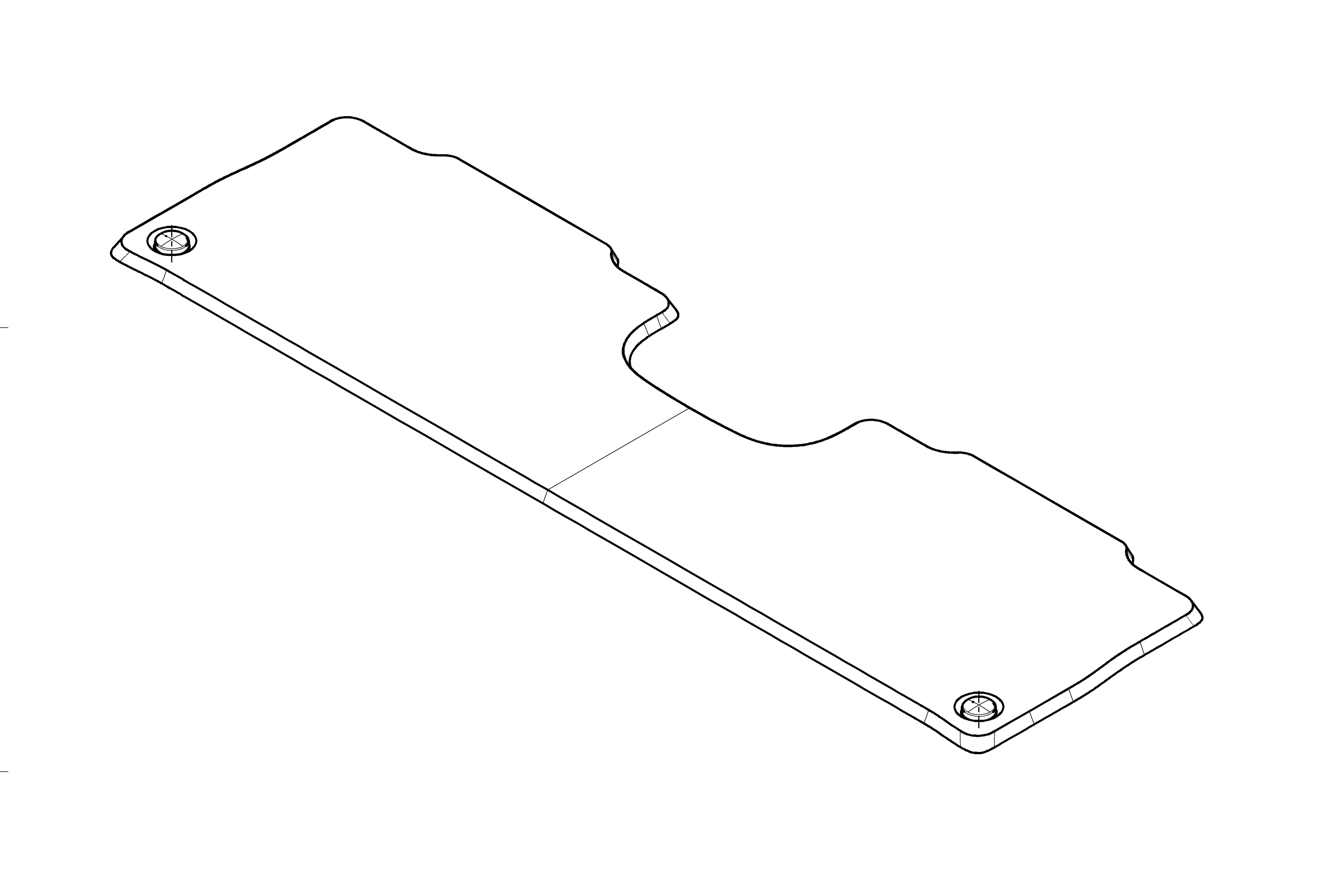 Veloursmatten, Fond, 1-teilig, schwarz EQS X296