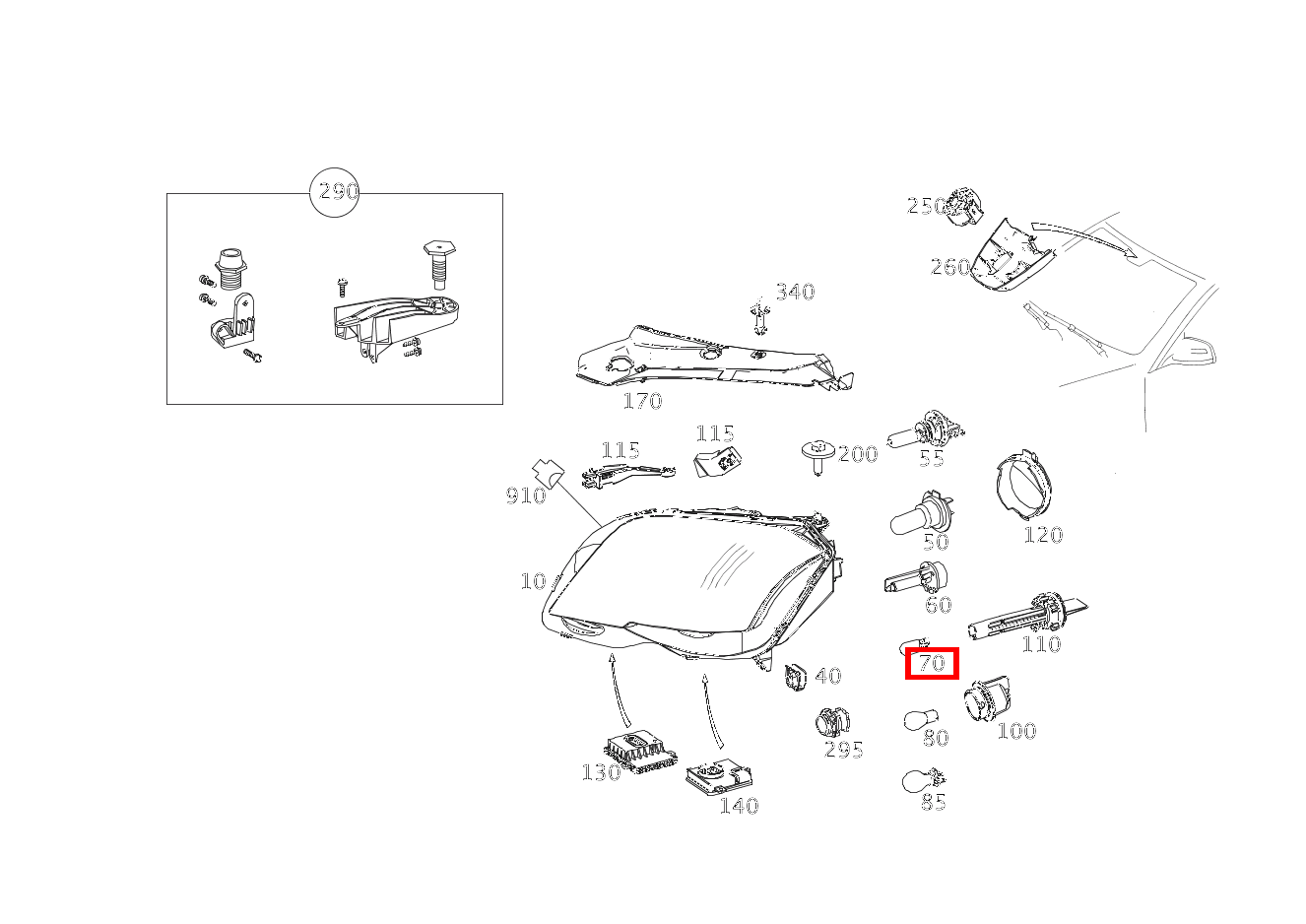Glühlampe FUER SEITENMARKIERUNGSLICHT; 12V-5W GLK220BT 4M 204 Glühlampe FUER SEITENMARKIERUNGSLICHT; 12V-5W GLK220BT 4M 204
