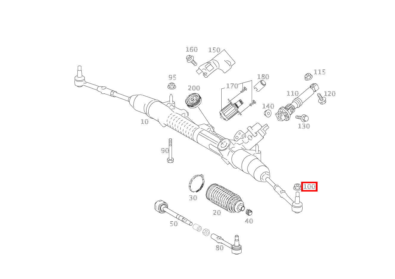 Sechskantmutter SPURSTANGE AN ACHSSCHENKEL; M14X1,5 CL500 4M BE 216