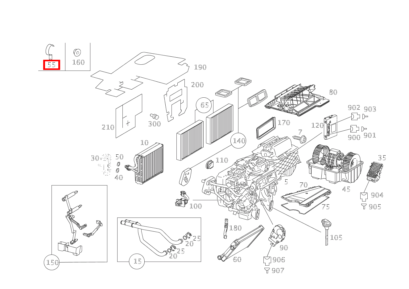 SPANNFEDER GEHAEUSEOBERTEIL AN GEHAEUSEUNTERTEIL S 550 Limousine lang BCA 221