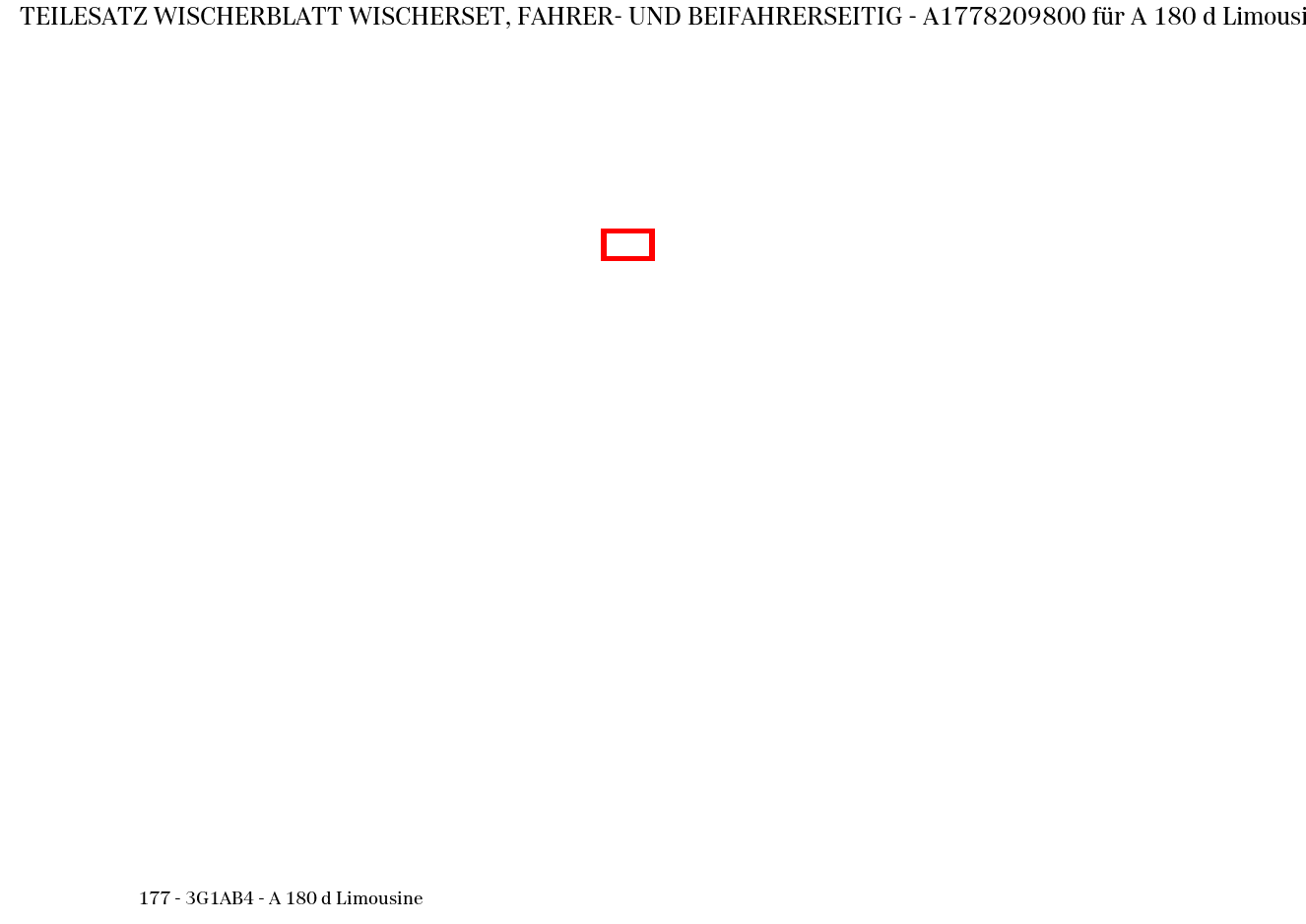 Teilesatz Wischerblatt WISCHERSET, FAHRER- UND BEIFAHRERSEITIG A 180 d Limousine 177