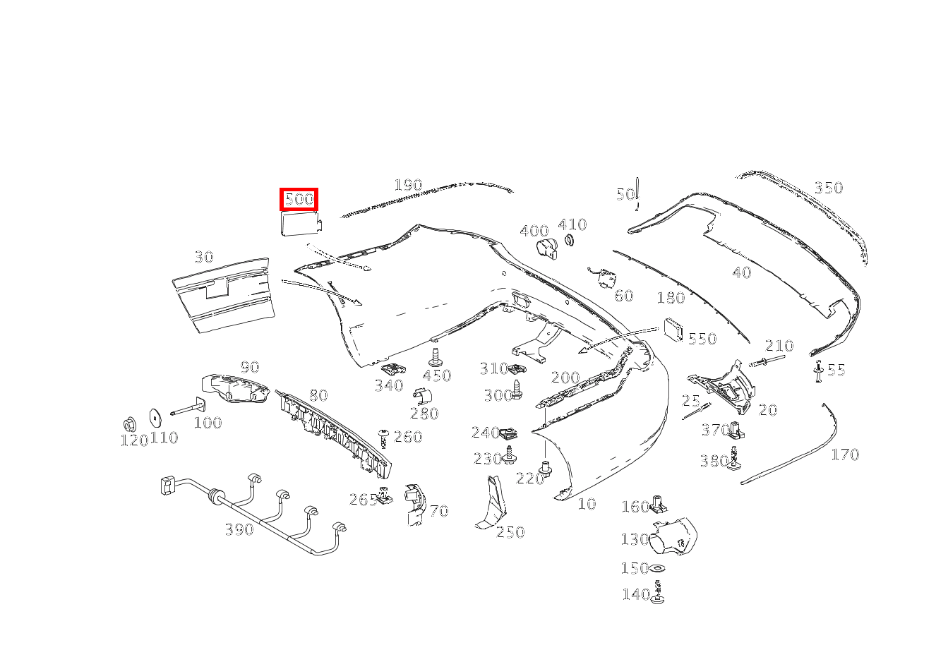 Radarsensor LINKS UND RECHTS AUSSEN E500 CA 207