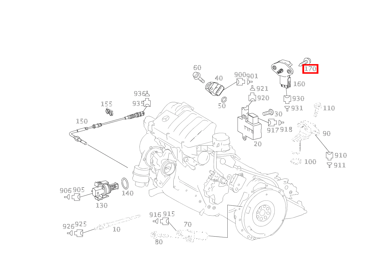 Sechsrundschraube Drucksensor an Ansaugrohr; M6X16 A 200 CDI CP 169