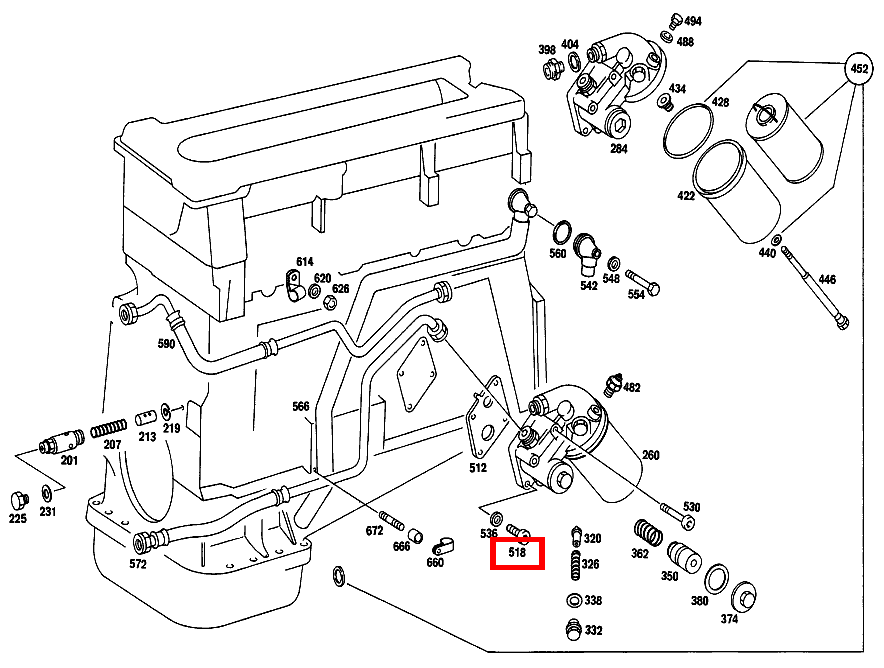Zylinder-Schraube OELFILTER AN ZYLINDERKURBELGEHAEUSE; M8X30-10.9 280 SL Roadster 107