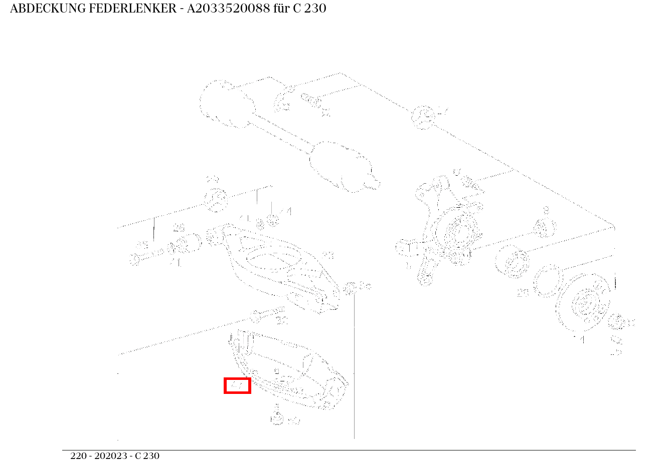 Abdeckung FEDERLENKER C 230 220