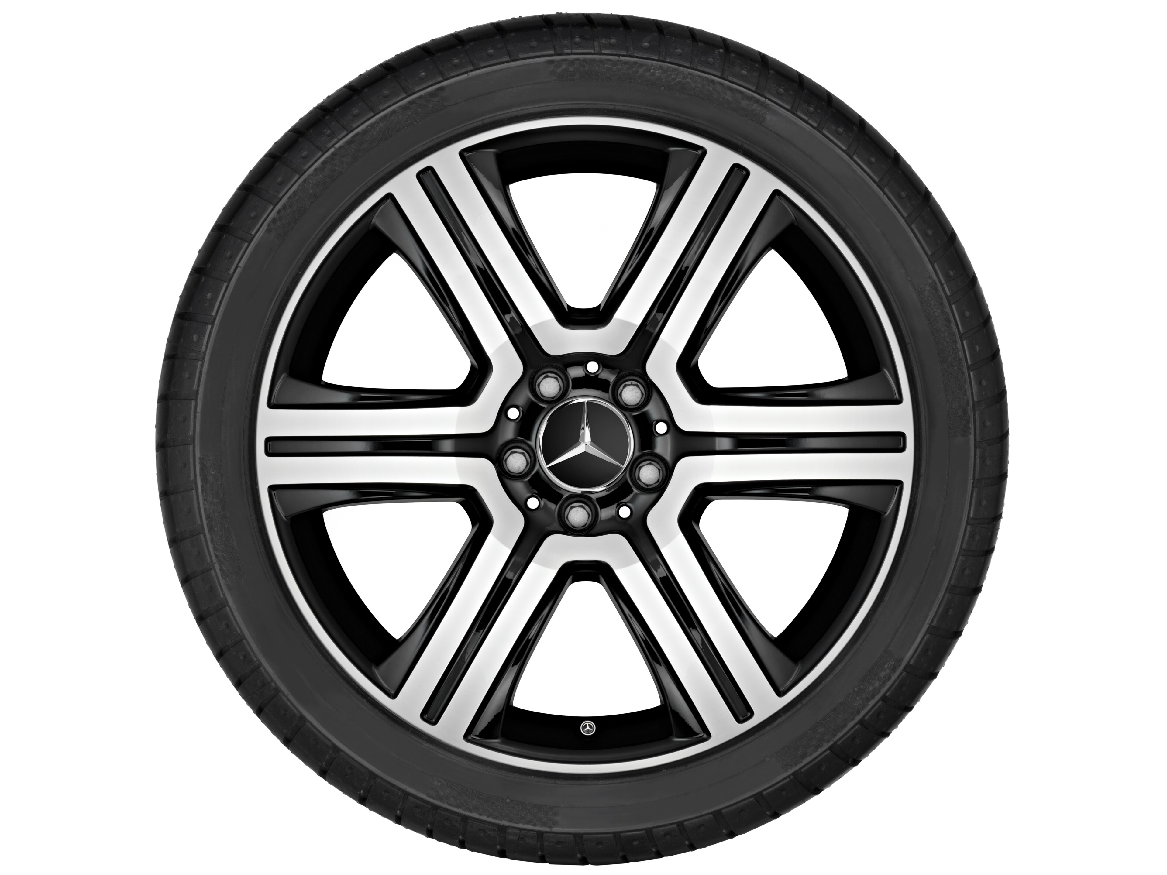 Mercedes-Benz - 6-Speichen-Rad, 48,3 cm (19 Zoll), glanzgedre 6-Speichen-Rad, 48,3 cm (19 Zoll), glanzgedre