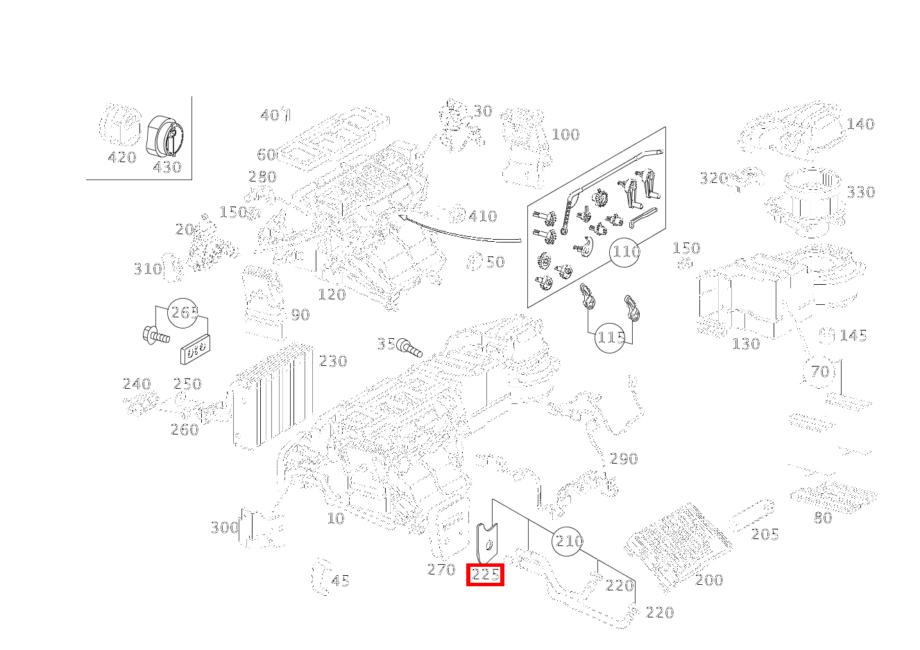 Platte HALTERUNG ROHRLEITUNG C 320 Sportcoupé 203