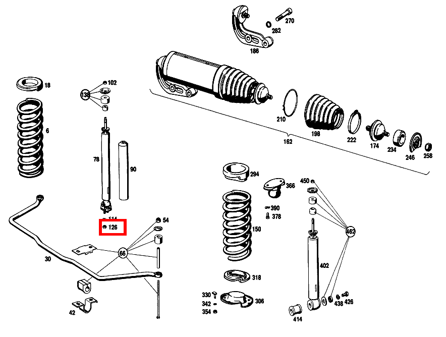 Sechskantmutter M8 280 SEL 4.5 108