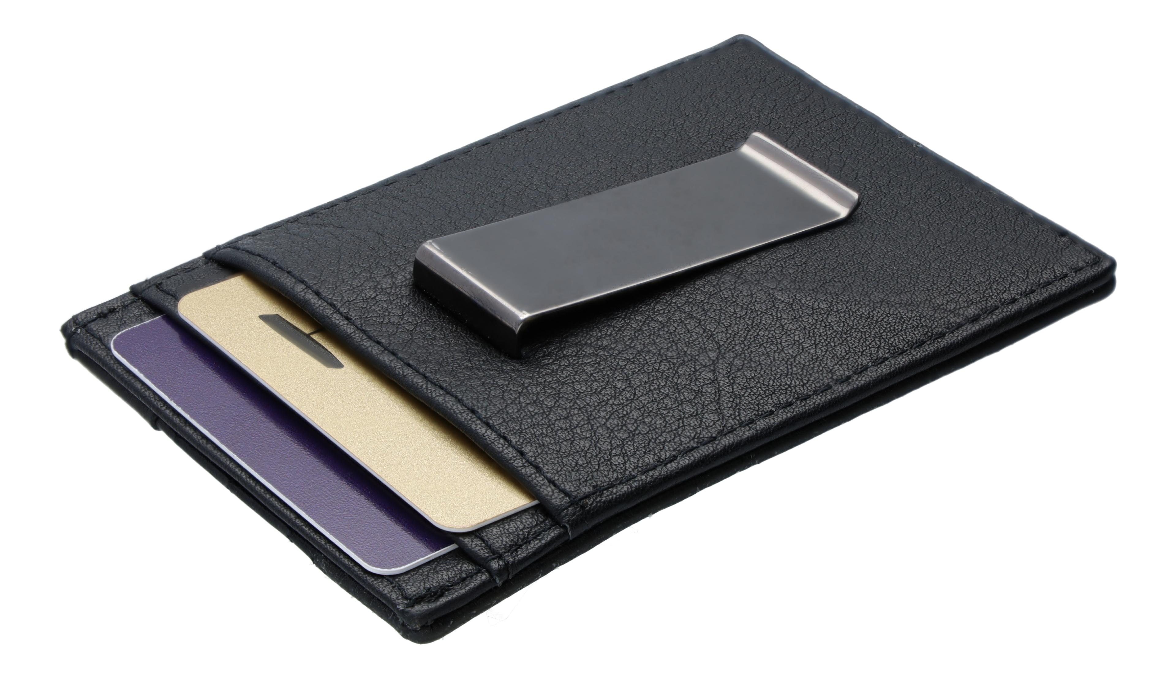 AMG Kreditkartenetui mit Geldscheinklammer, schwarz