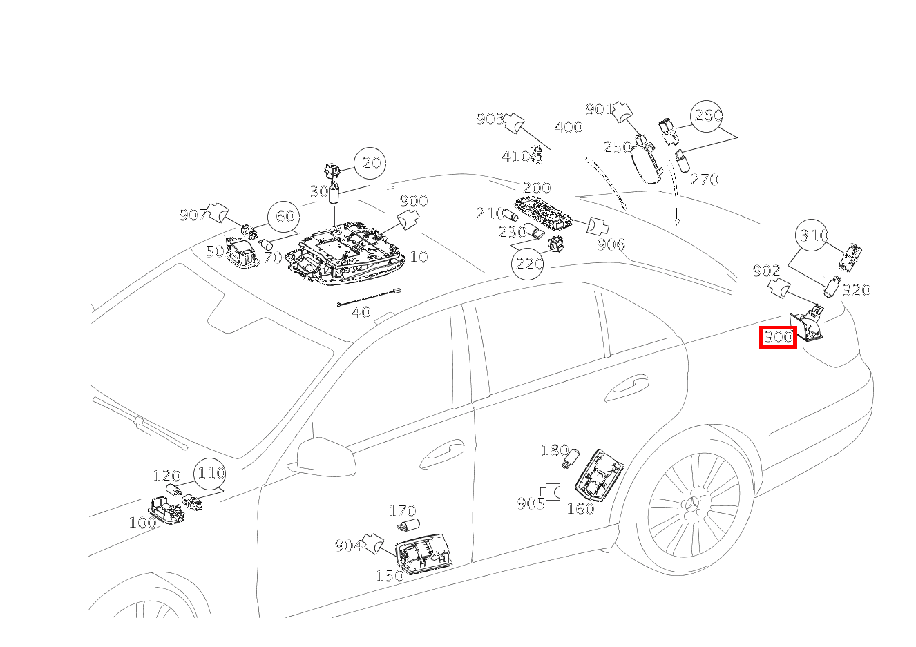 Innenleuchte HECKDECKEL E 200 CDI Limousine 213