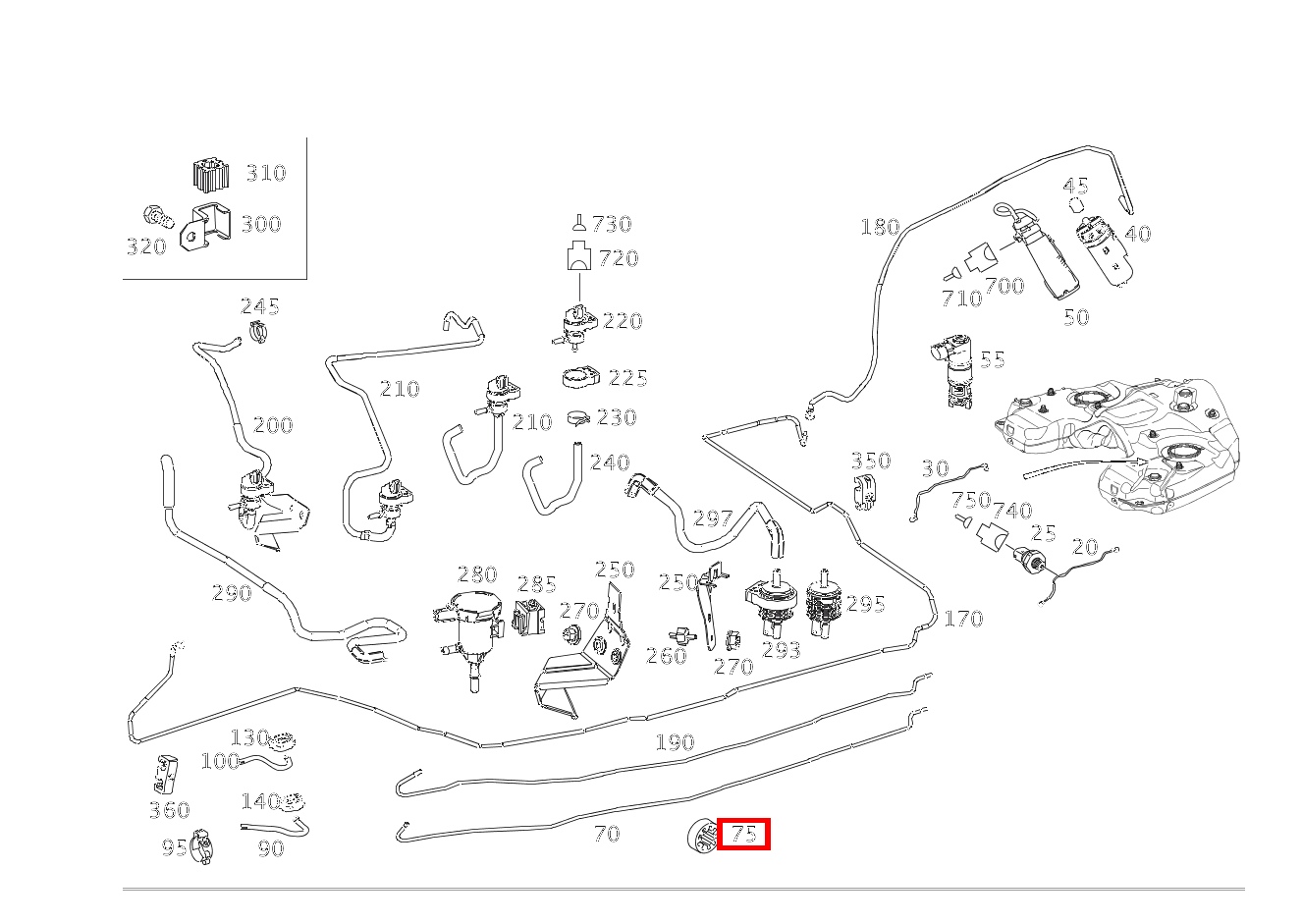 Gummiring KRAFTSTOFFLEITUNG R 63 AMG 4 MATIC 251
