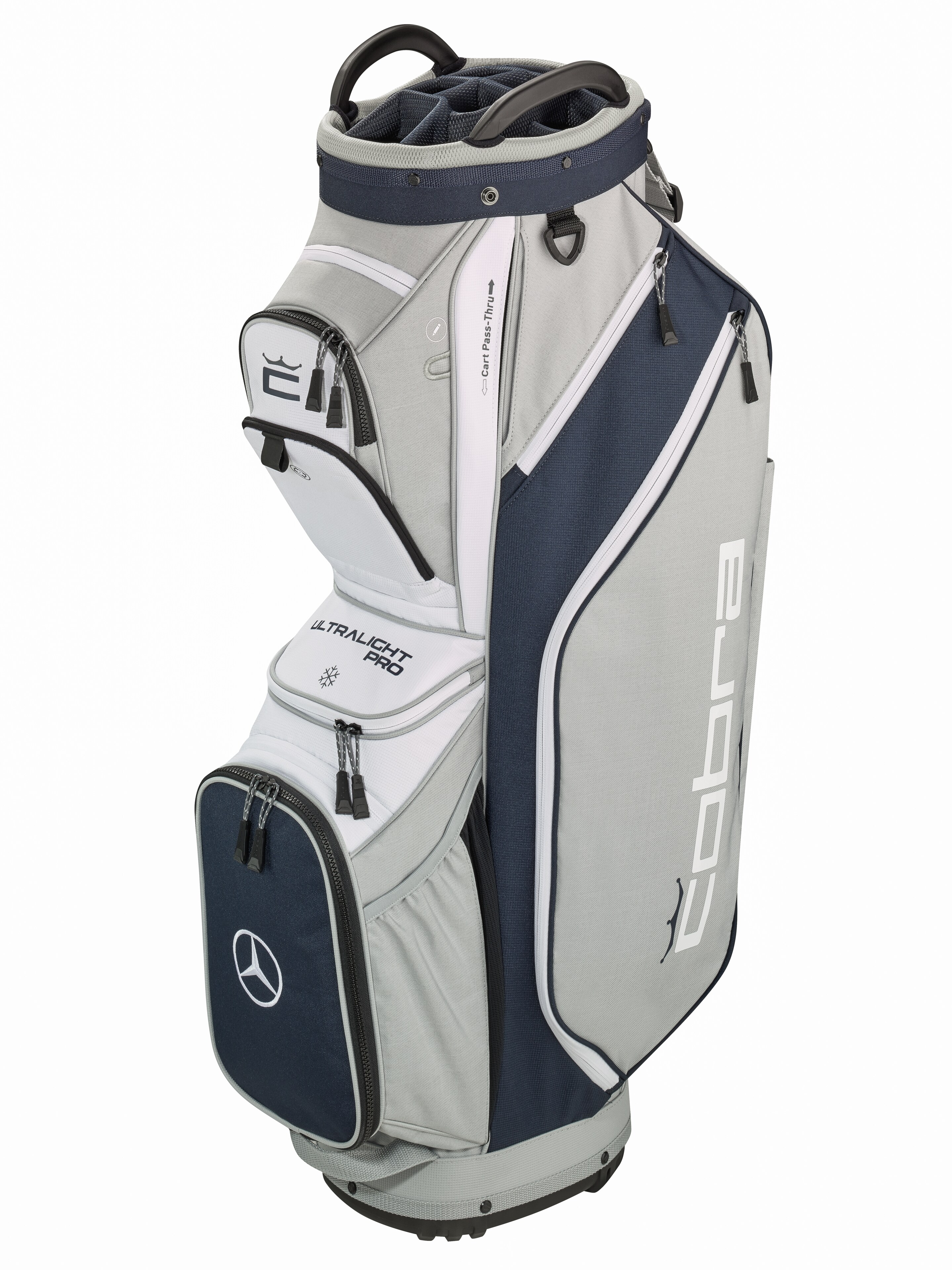 Golf-Cartbag, Ultralight Pro grau / navy, Polyester