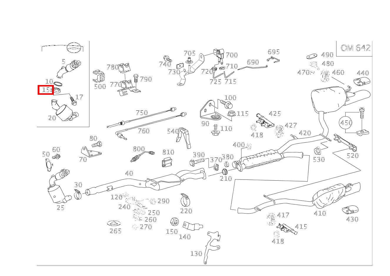 Rohrschelle Abgasanlage KATALYSATOR AN KATALYSATOR CLS 350 CDI Coupé RL 219
