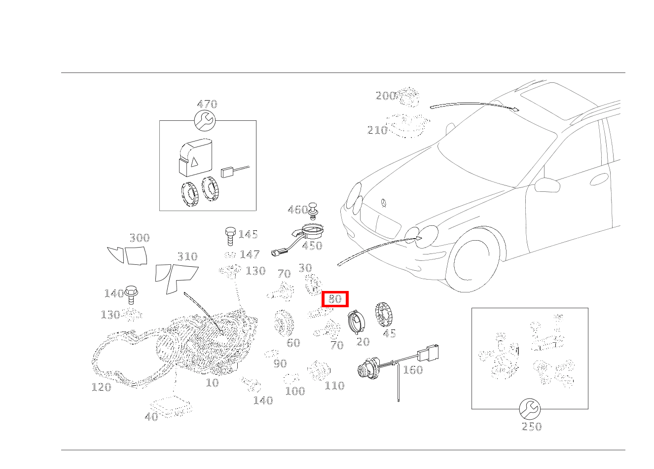 GASENTLAD.LAMPE RECHTS; D2S 12V-35W C 220 d T-Modell 205