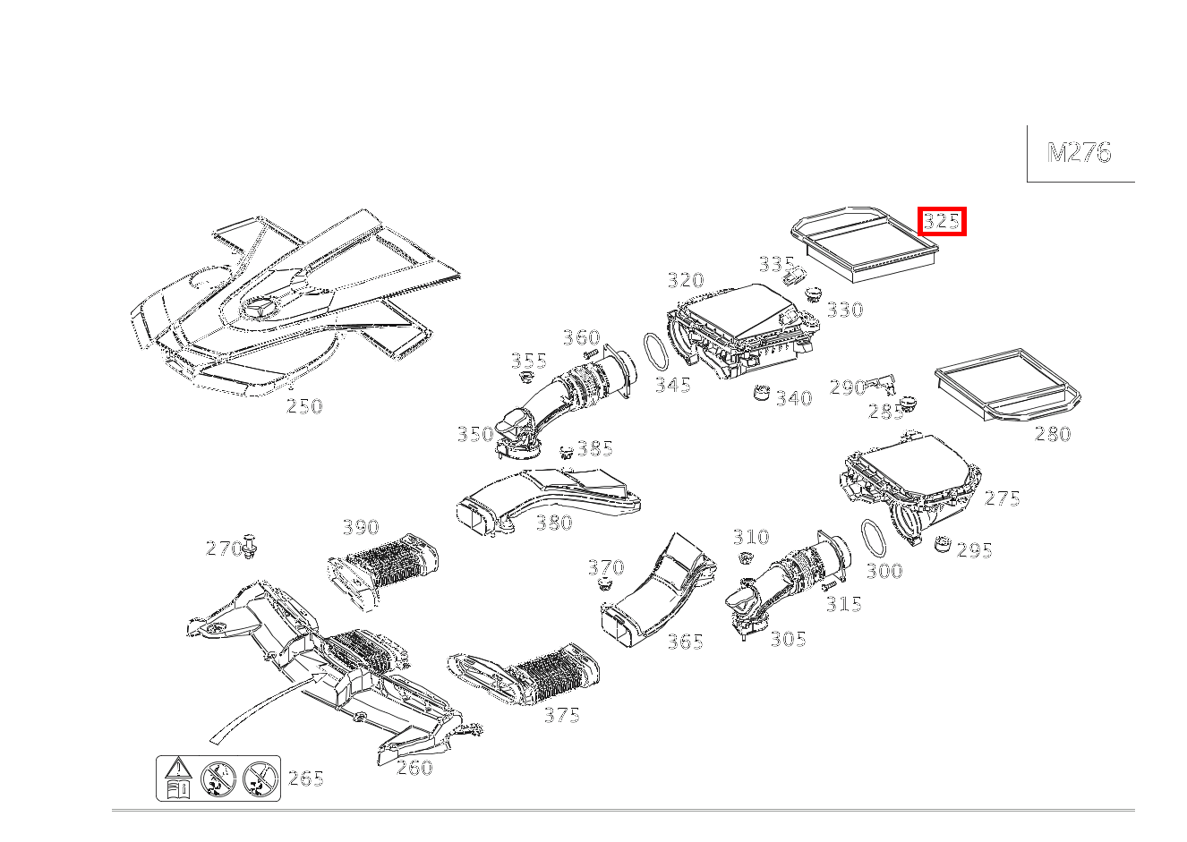 Luftfiltereinsatz Dämpferfilter rechts E 450 4MATIC Coupé 238 Luftfiltereinsatz Dämpferfilter rechts E 450 4MATIC Coupé 238