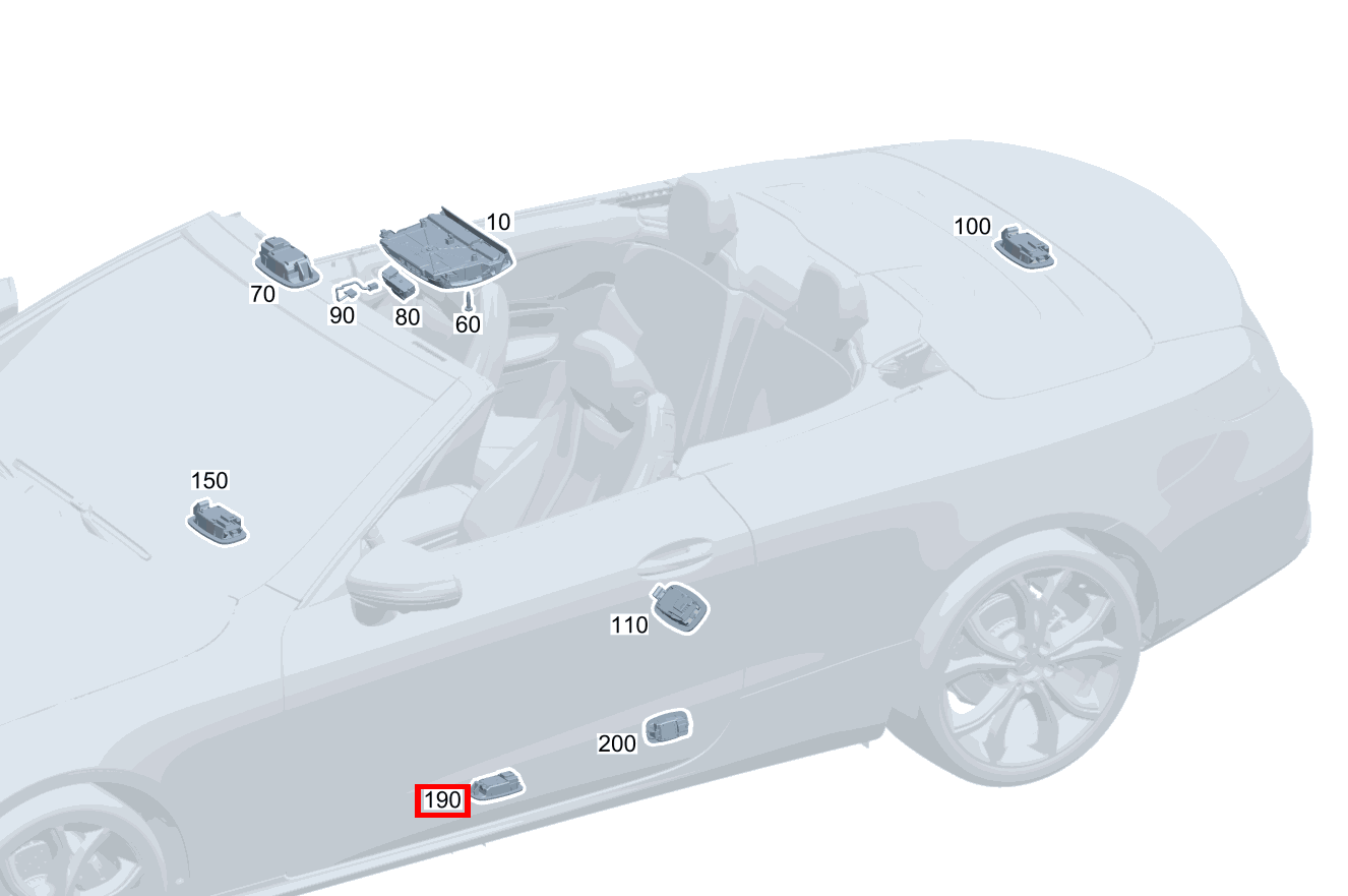 Innenraumleuchte TUERVERKLEIDUNG RECHTS UNTEN E 300 Cabriolet 253 Innenraumleuchte TUERVERKLEIDUNG RECHTS UNTEN E 300 Cabriolet 253